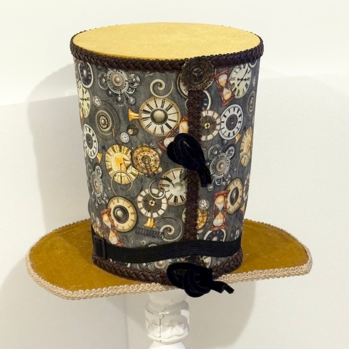 One of a kind 3 piece attachment set, top hat with arms and bust , steampunk , Spring, decoration, wreath attachment