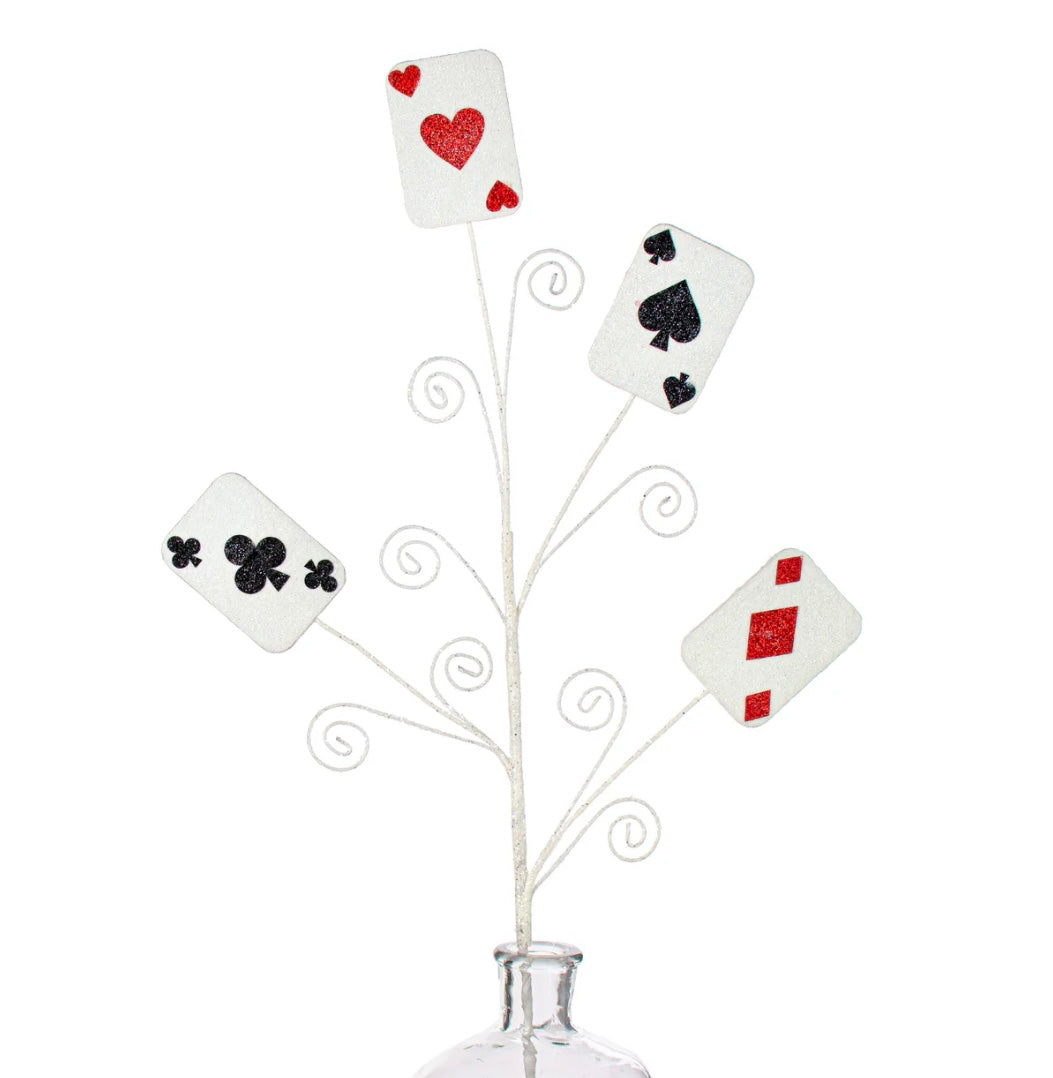 30" Playing Card Spray: Red & Black