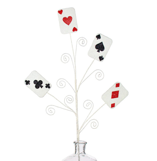 30" Playing Card Spray: Red & Black