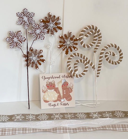 Brown gingerbread sign set