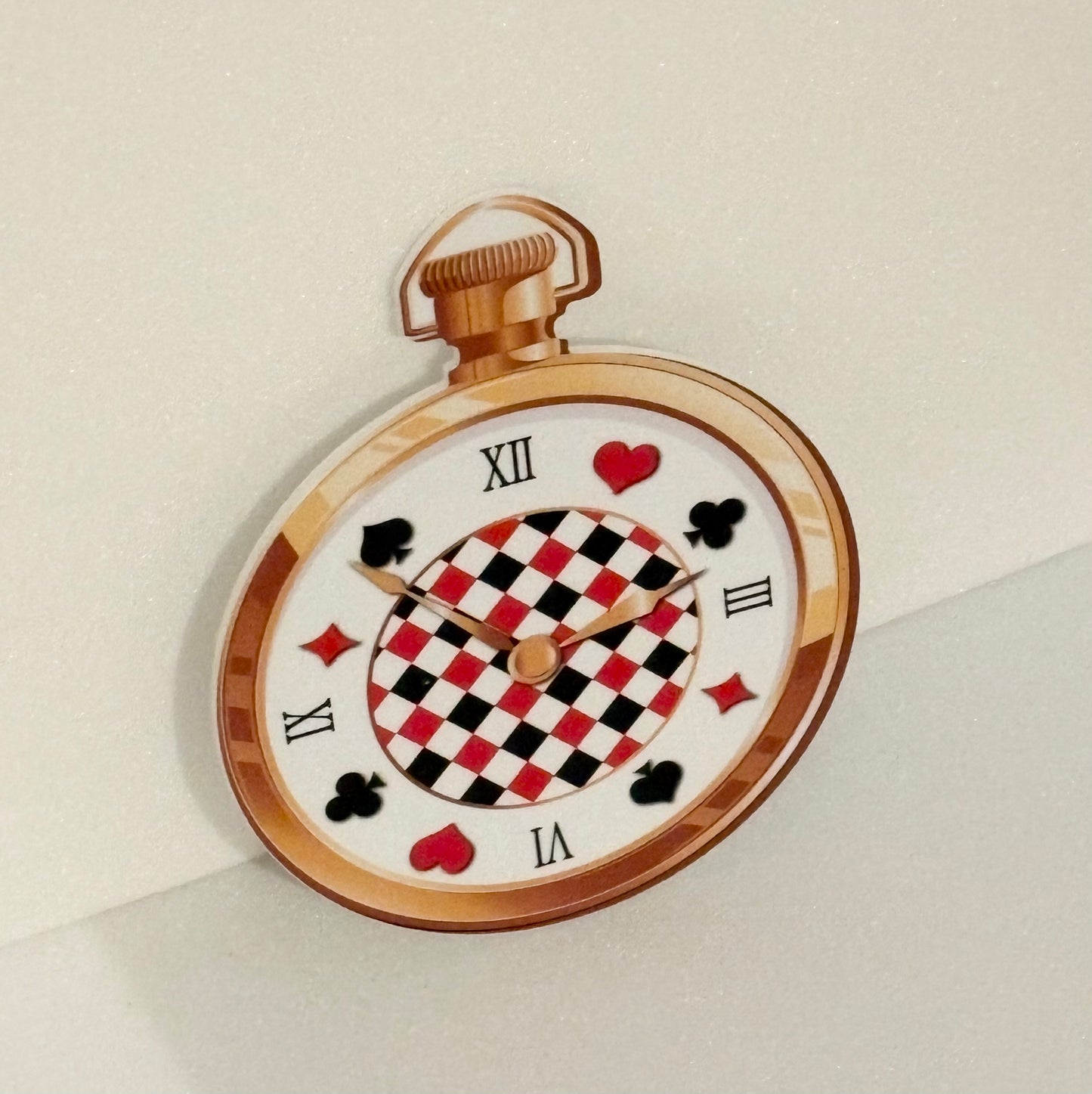 Harlequin clock sign 8 inches, uv protected, lightweight foamex