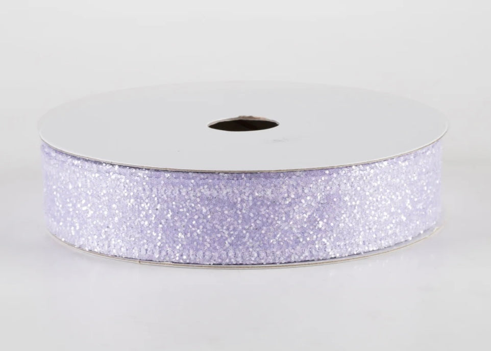 USA 7/8 lilac candy glitter satin, full roll 10 yards