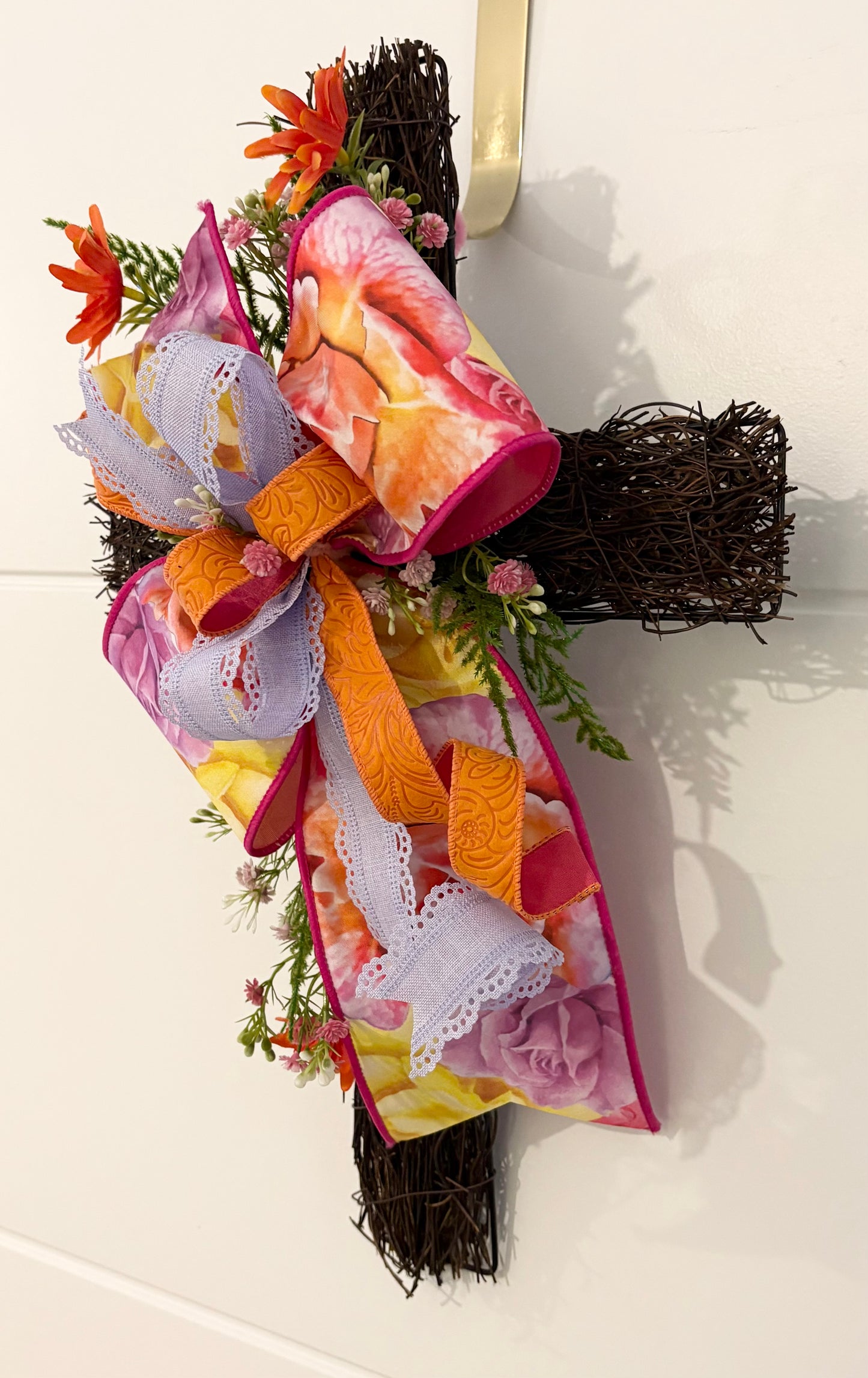 002 grapevine cross in beautiful vibrant colours