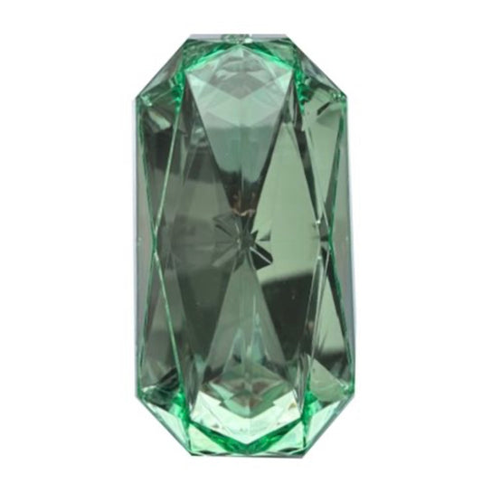 Oblong mint acrylic gem