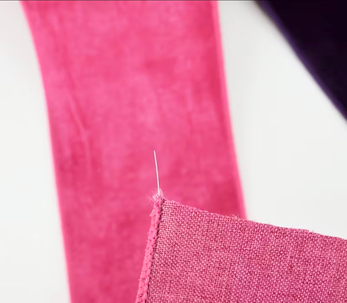 4” inch wired ribbon fuchsia pink velvet