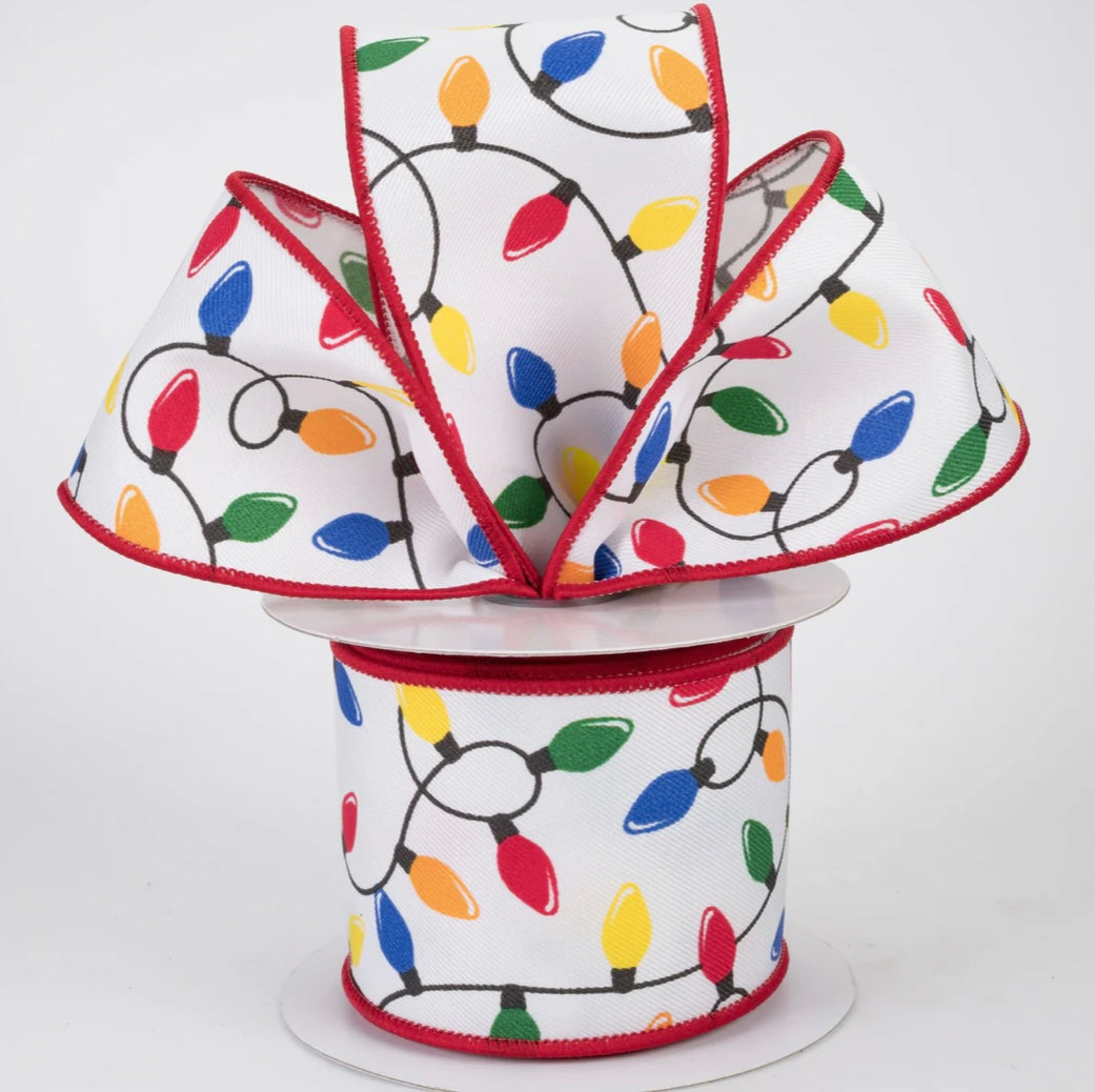 2.5” Christmas lights multicoloured, full roll 10 yards