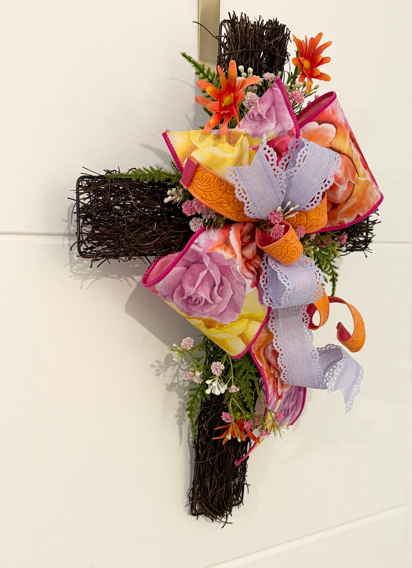 002 grapevine cross in beautiful vibrant colours