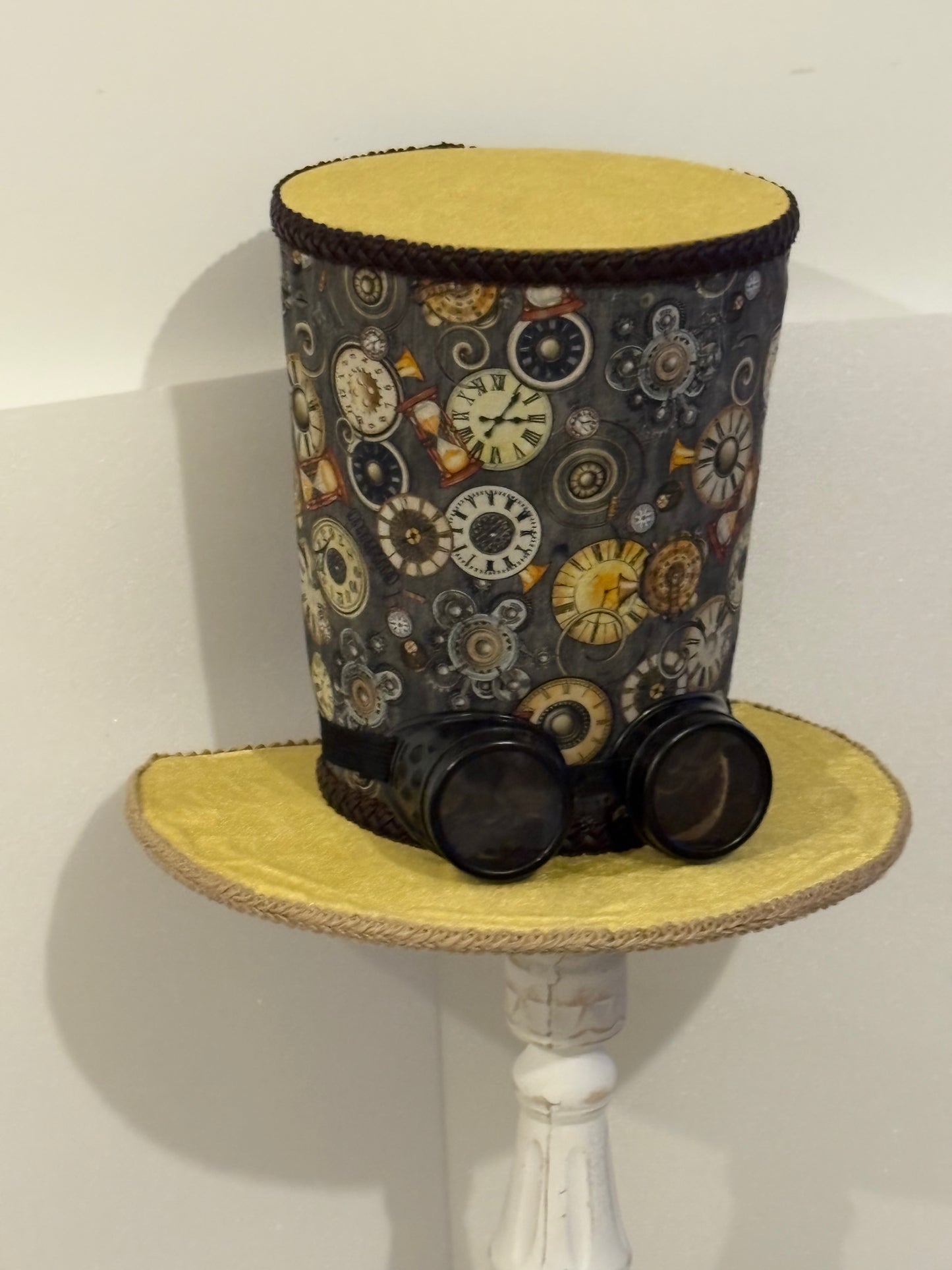 One of a kind 3 piece attachment set, top hat with arms and bust , steampunk , Spring, decoration, wreath attachment