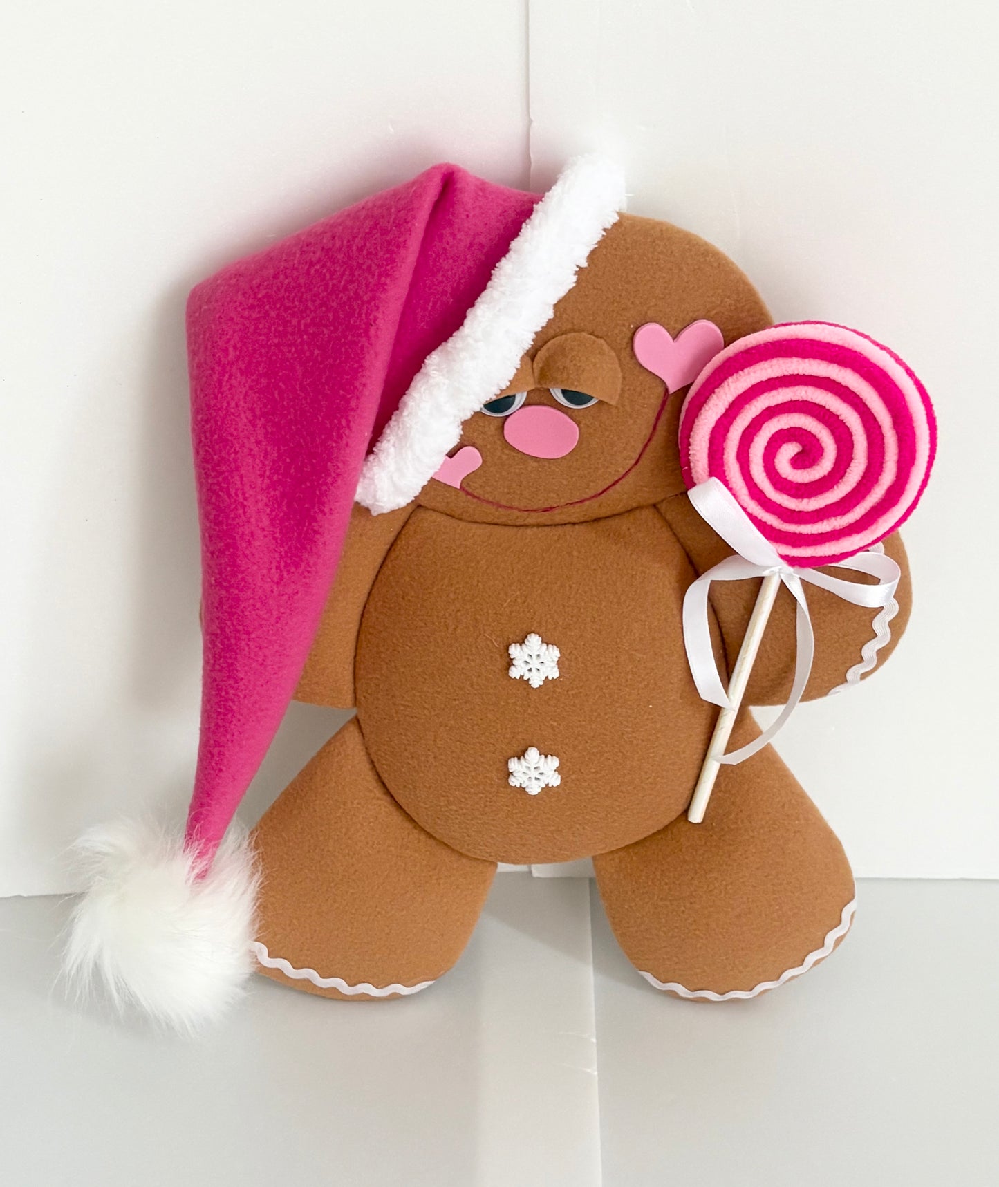 Gingerbread man attachment fuchsia pink